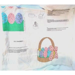 DIY Easter basket craft VIP Cranston screen print Egg cut N sew vintage OOP new